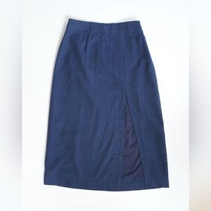 Frank & Oak Linen Blue Skirt. Small.